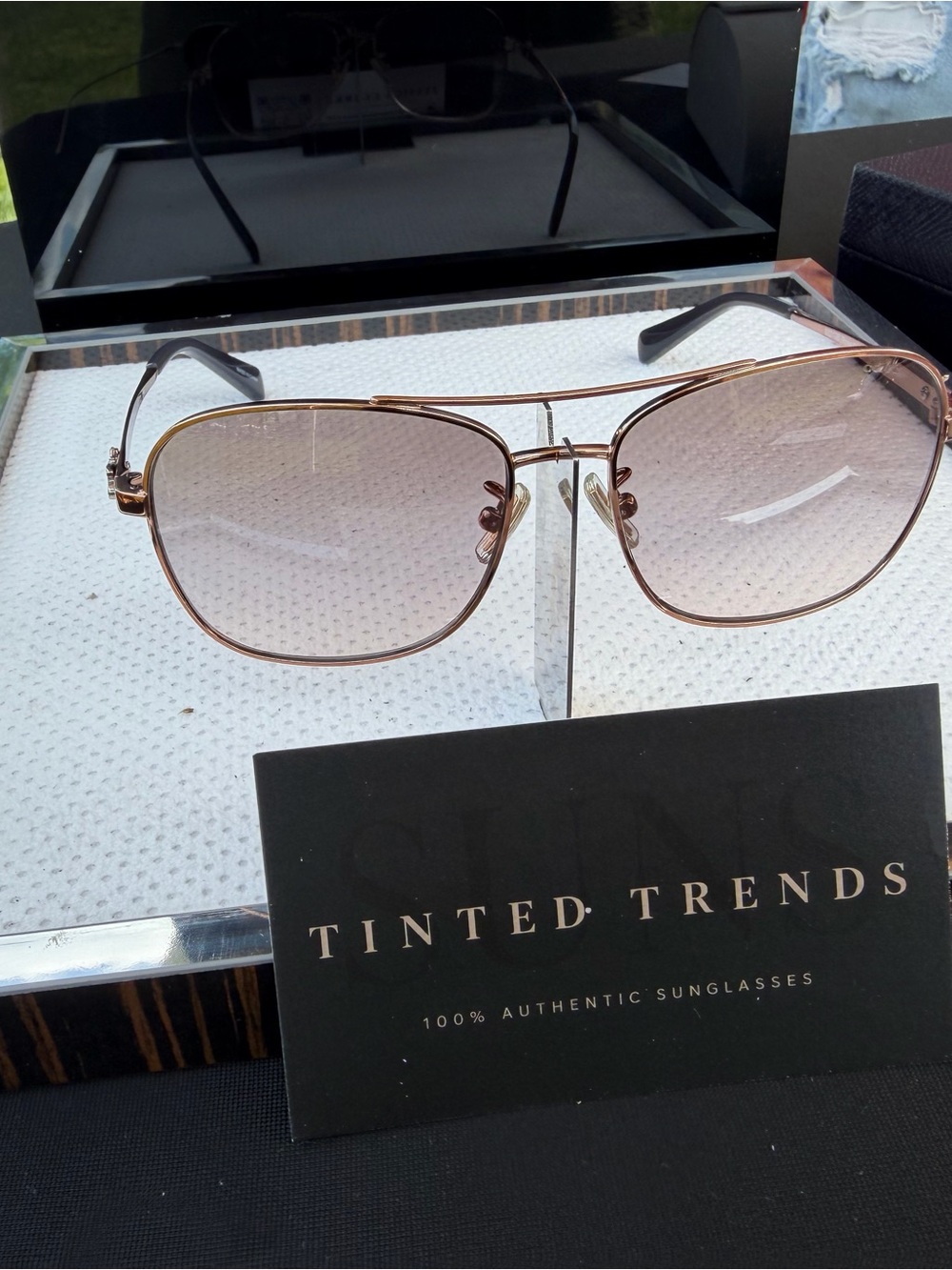 Coach Women’s Sunglasses - Rose Gold Frame, Light Pink Lenses